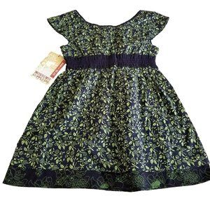 Mossimo Supply Dress Girls Blue Green Cotton Floral Cotton Size XS NWT JJ374